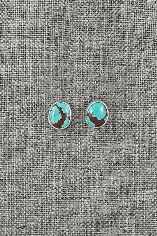 Turquoise & Sterling Silver Earrings - Eugene Gruber