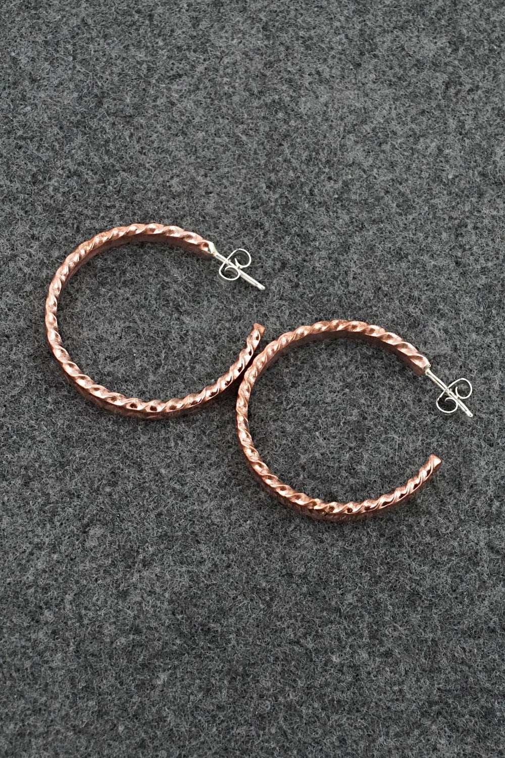 Copper Hoop Earrings - Elaine Tahe