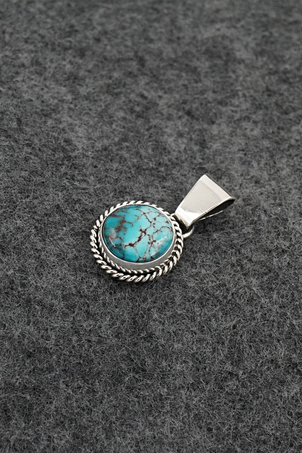 Turquoise & Sterling Silver Pendant - Rena Begay