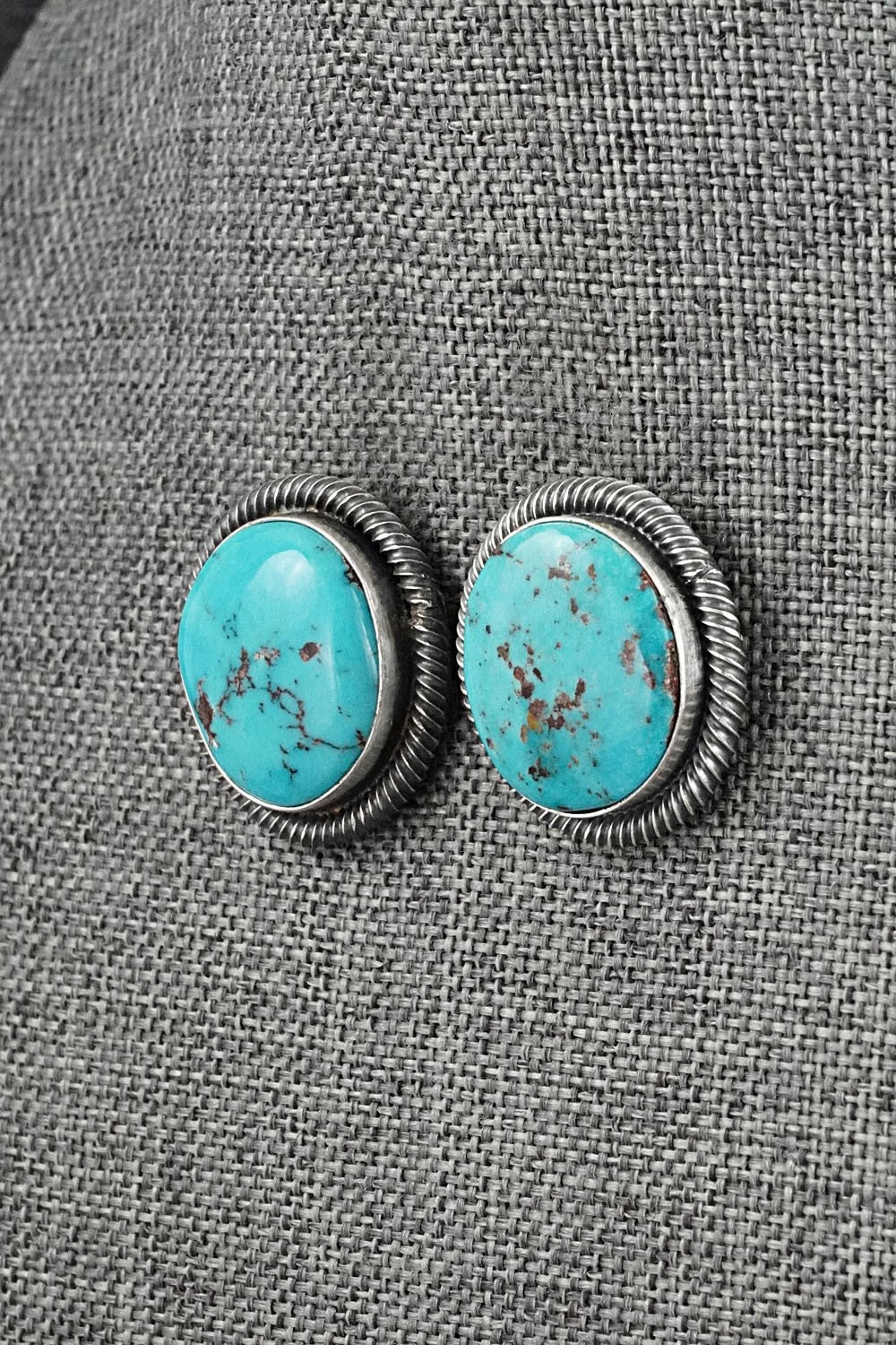 Turquoise & Sterling Silver Necklace and Earrings Set - Mark Yazzie