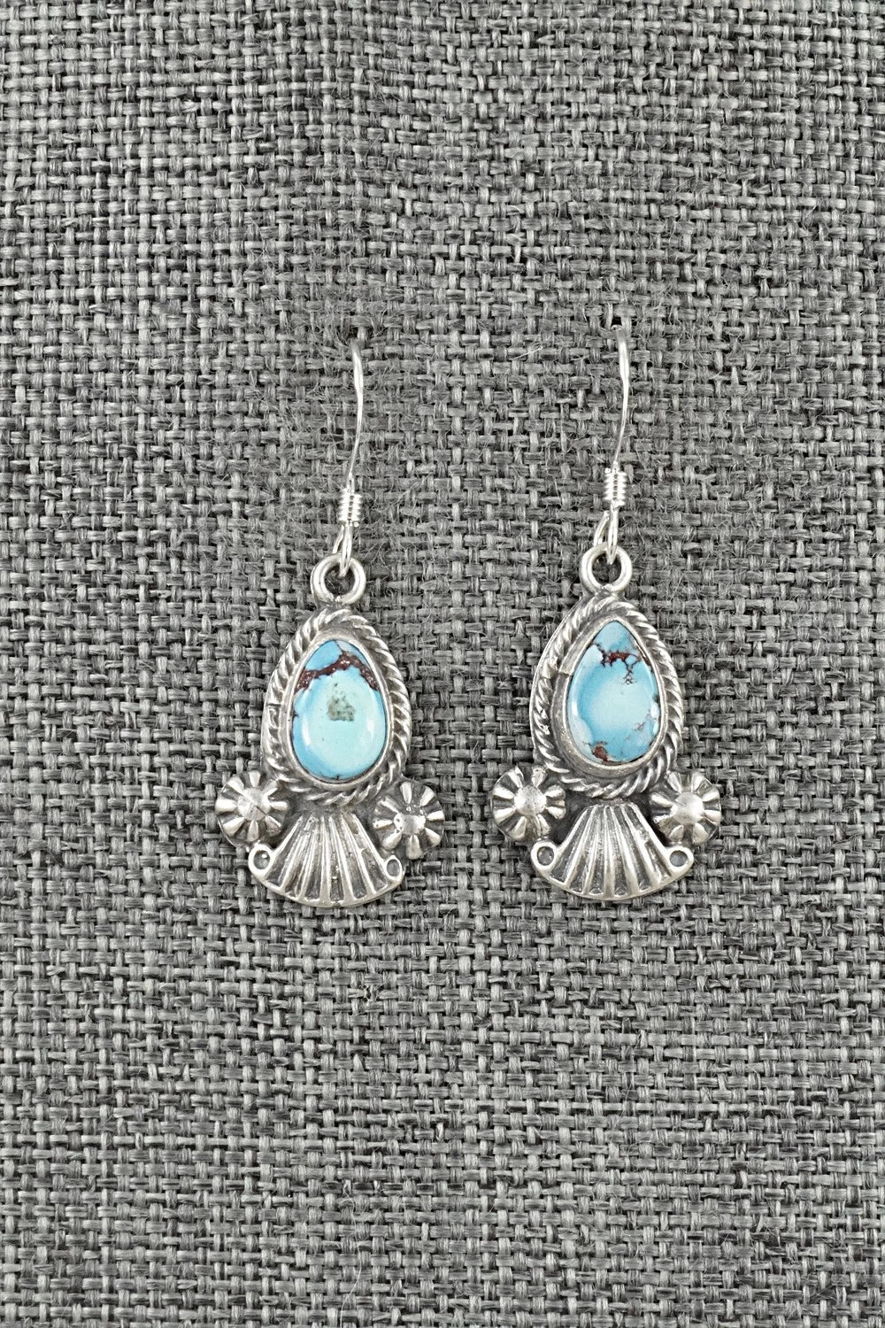 Turquoise & Sterling Silver Earrings - Verley Betone