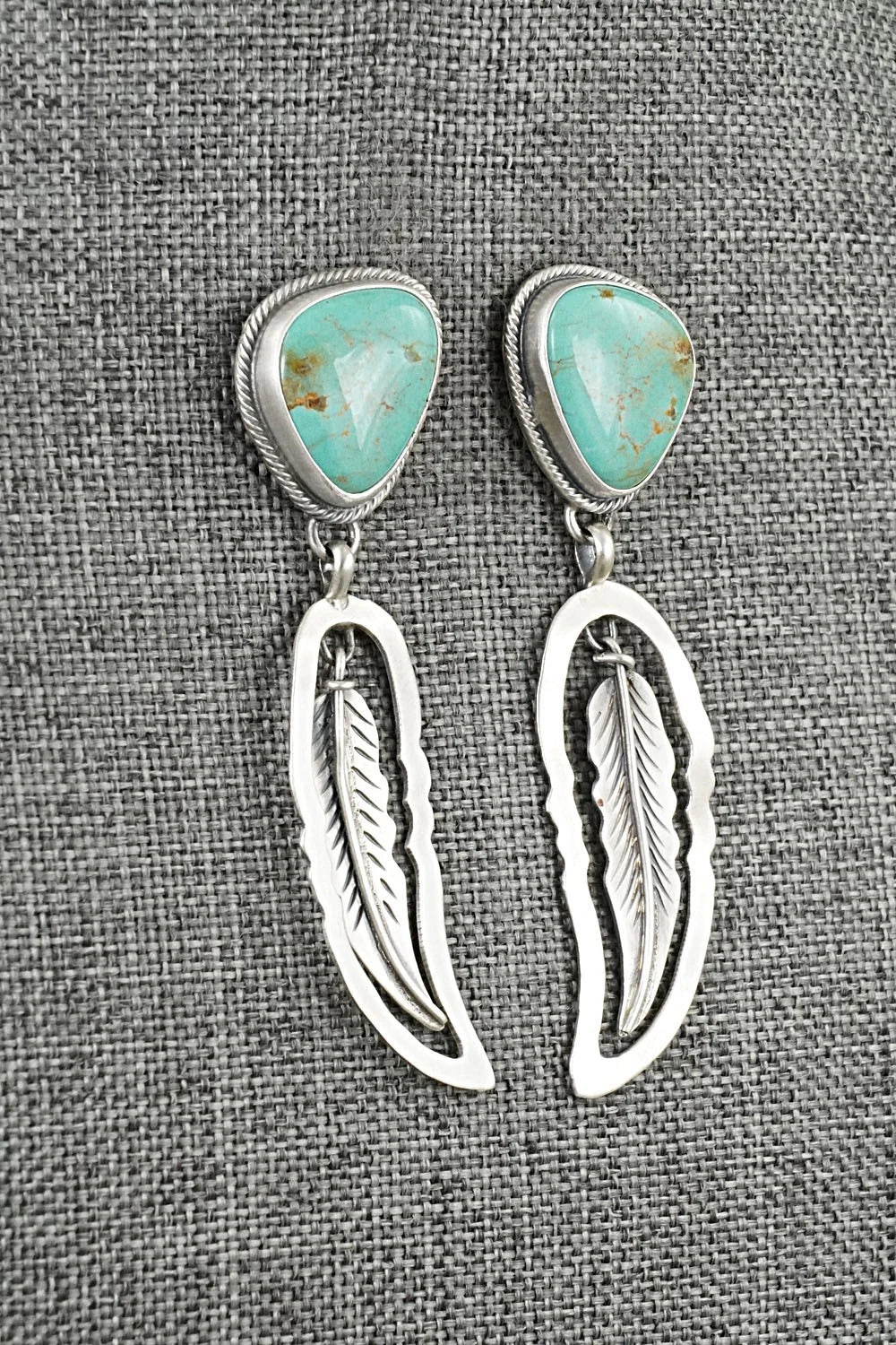 Turquoise & Sterling Silver Earrings - Darrin Livingston