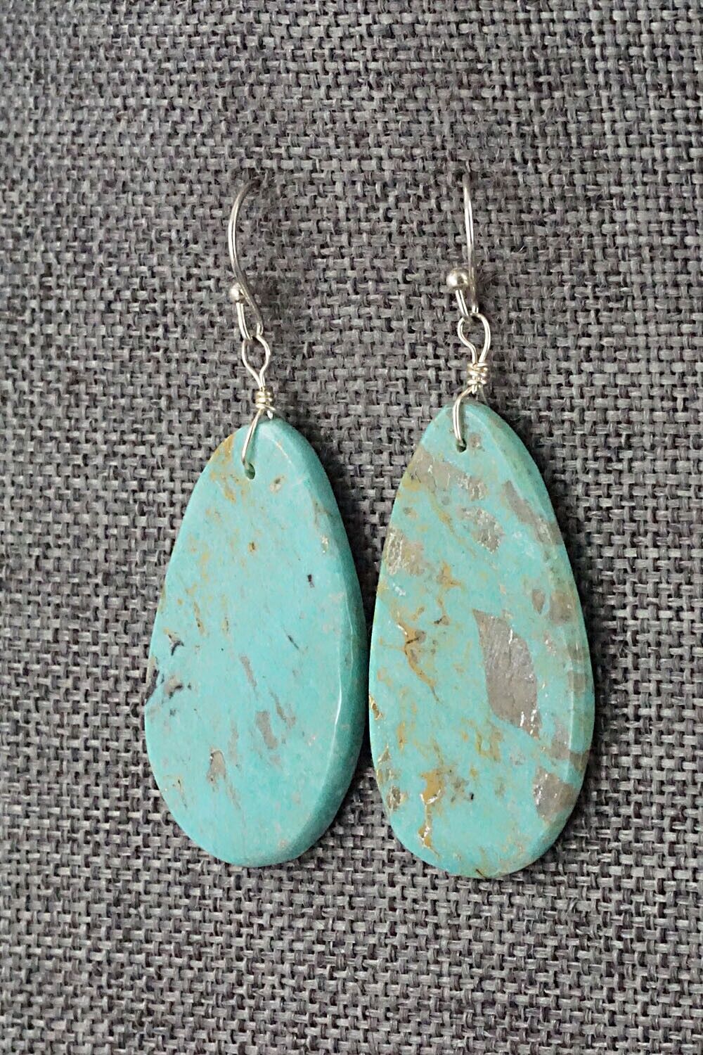 Turquoise & Sterling Silver Earrings - Joe Garcia