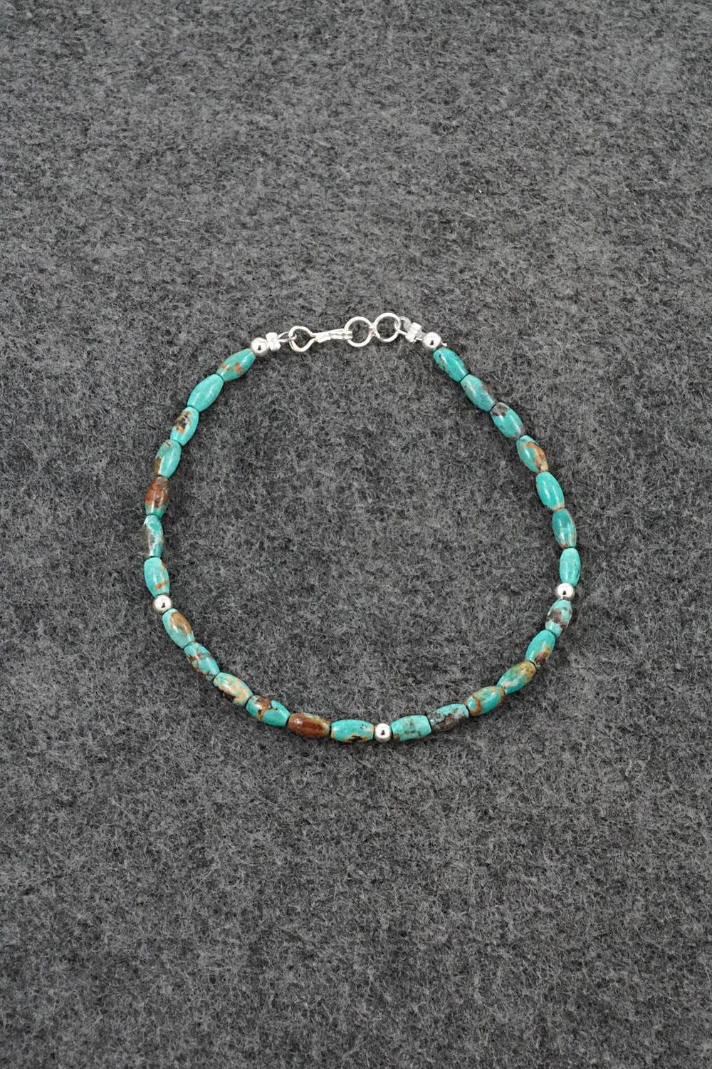 Turquoise & Sterling Silver Bracelet - Doreen Jake