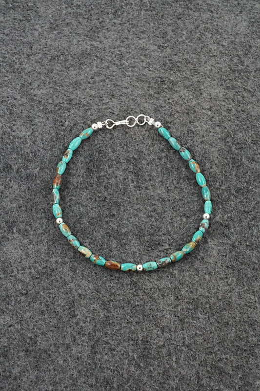 Turquoise & Sterling Silver Bracelet - Doreen Jake