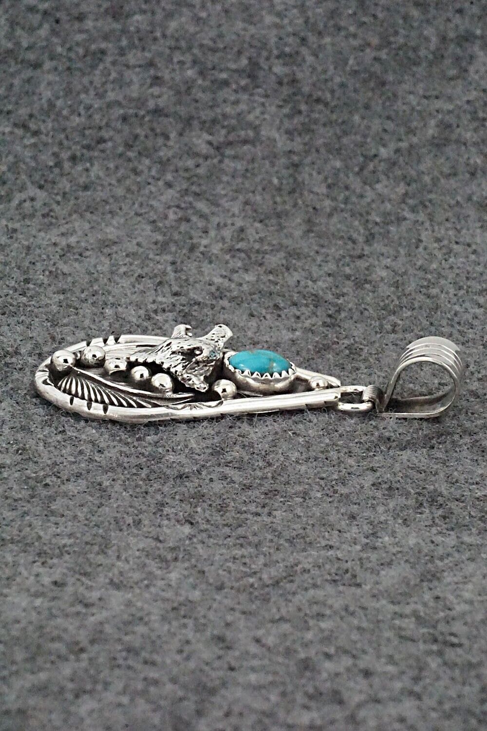 Turquoise & Sterling Silver Pendant - Henry Attakai