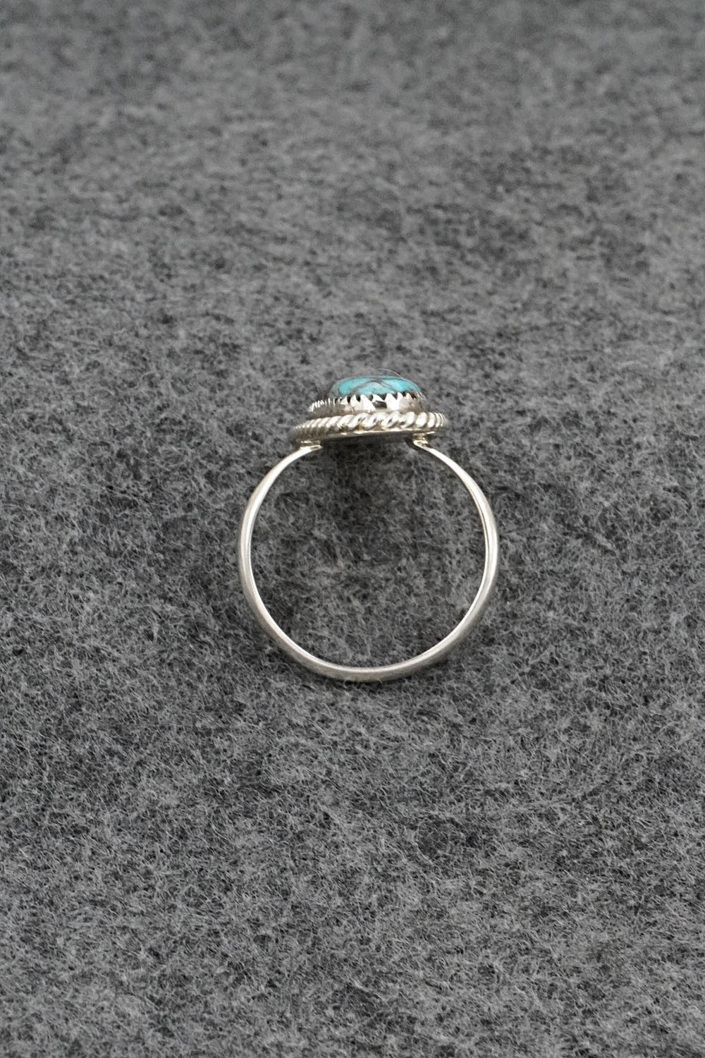 Turquoise & Sterling Silver Ring - Darius Arviso - Size 8