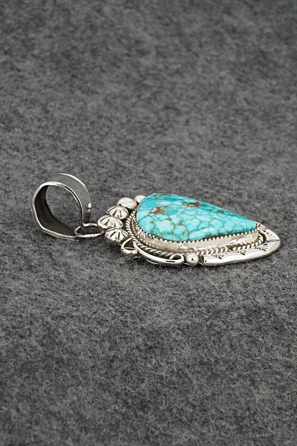 Turquoise and Sterling Silver Pendant - Phil Nez