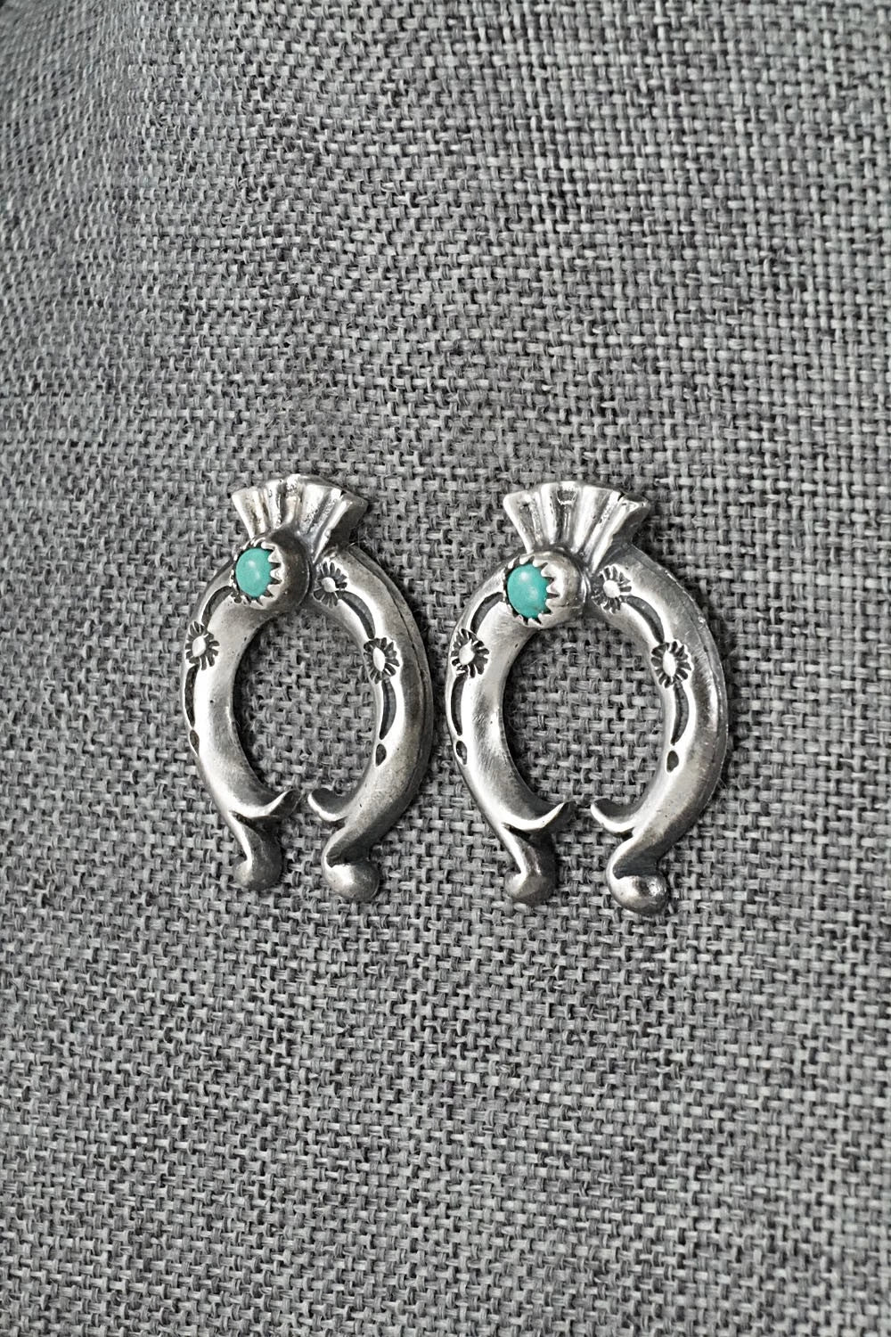 Turquoise & Sterling Silver Earrings - Adrienne Gordon