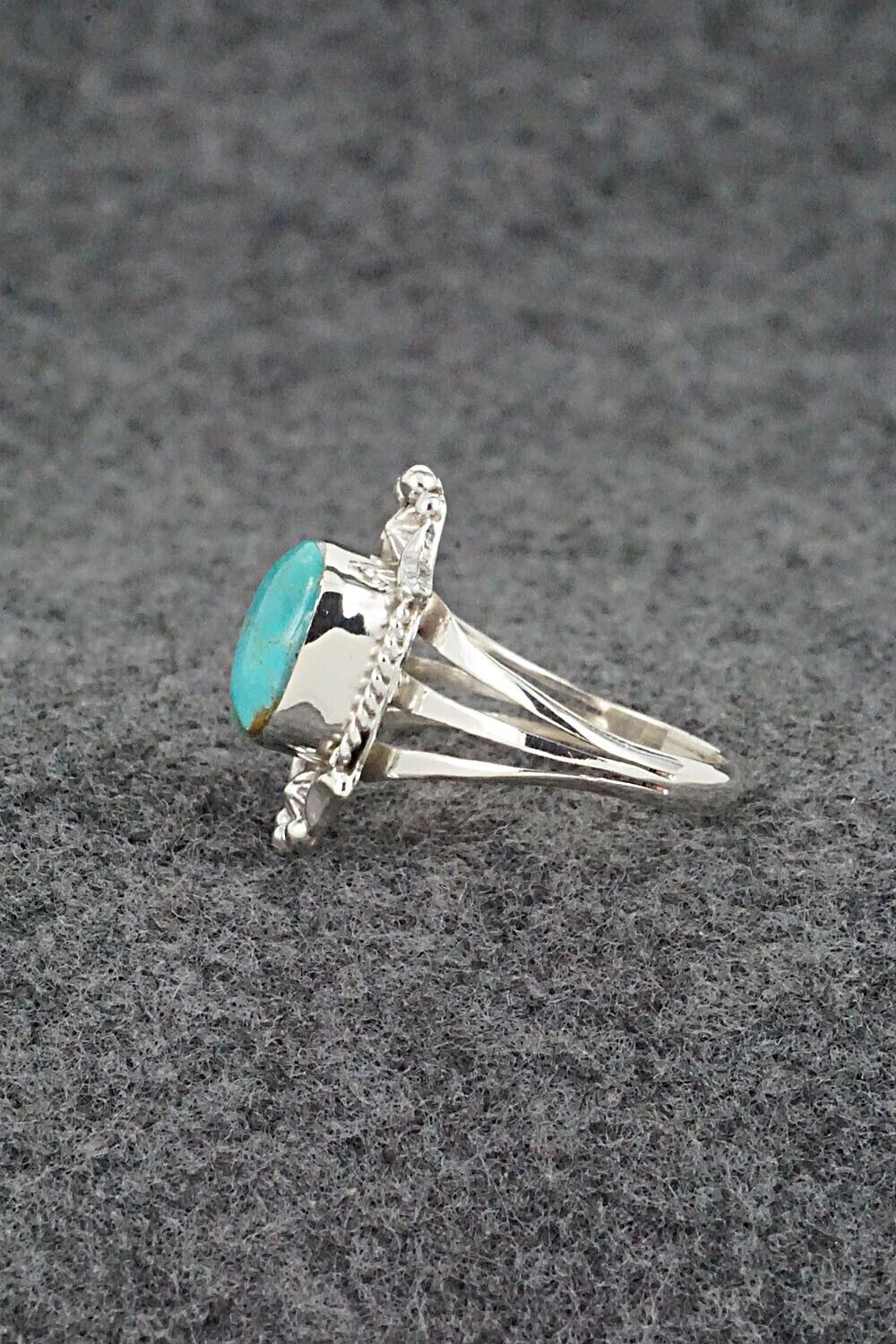 Turquoise & Sterling Silver Ring - Theresa Smith - Size 8