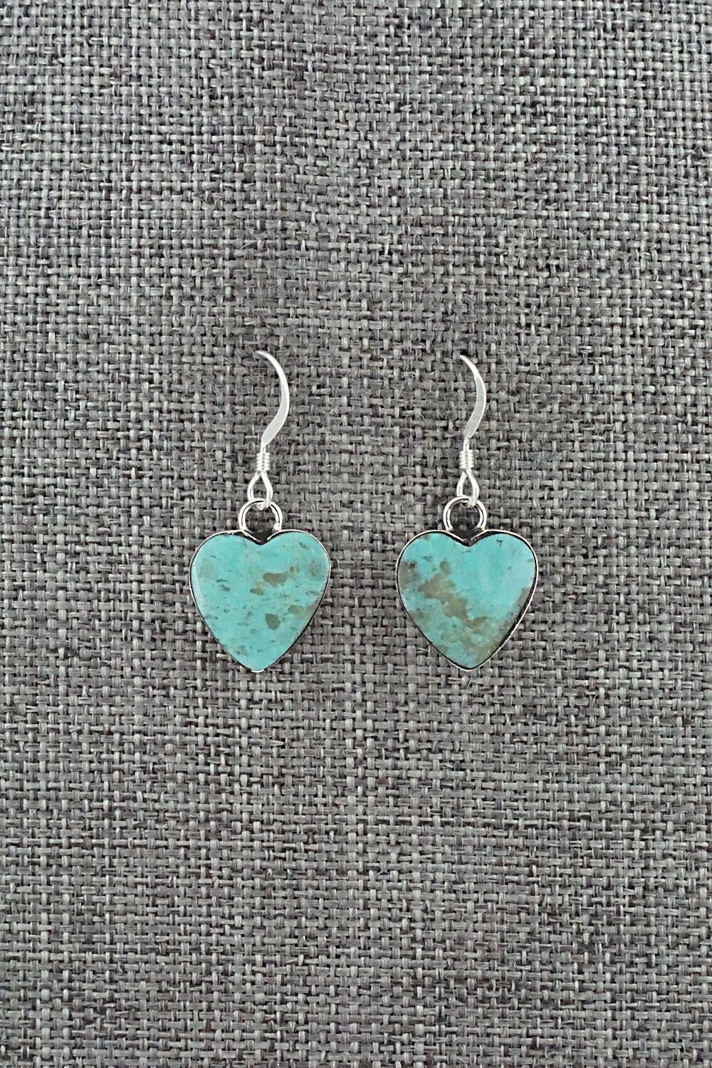 Turquoise and Sterling Silver Earrings - Sonyei Coho