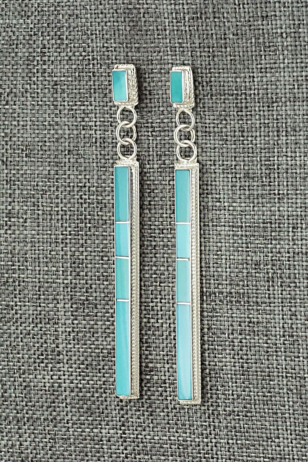 Turquoise & Sterling Silver Earrings - Ricky Booqua
