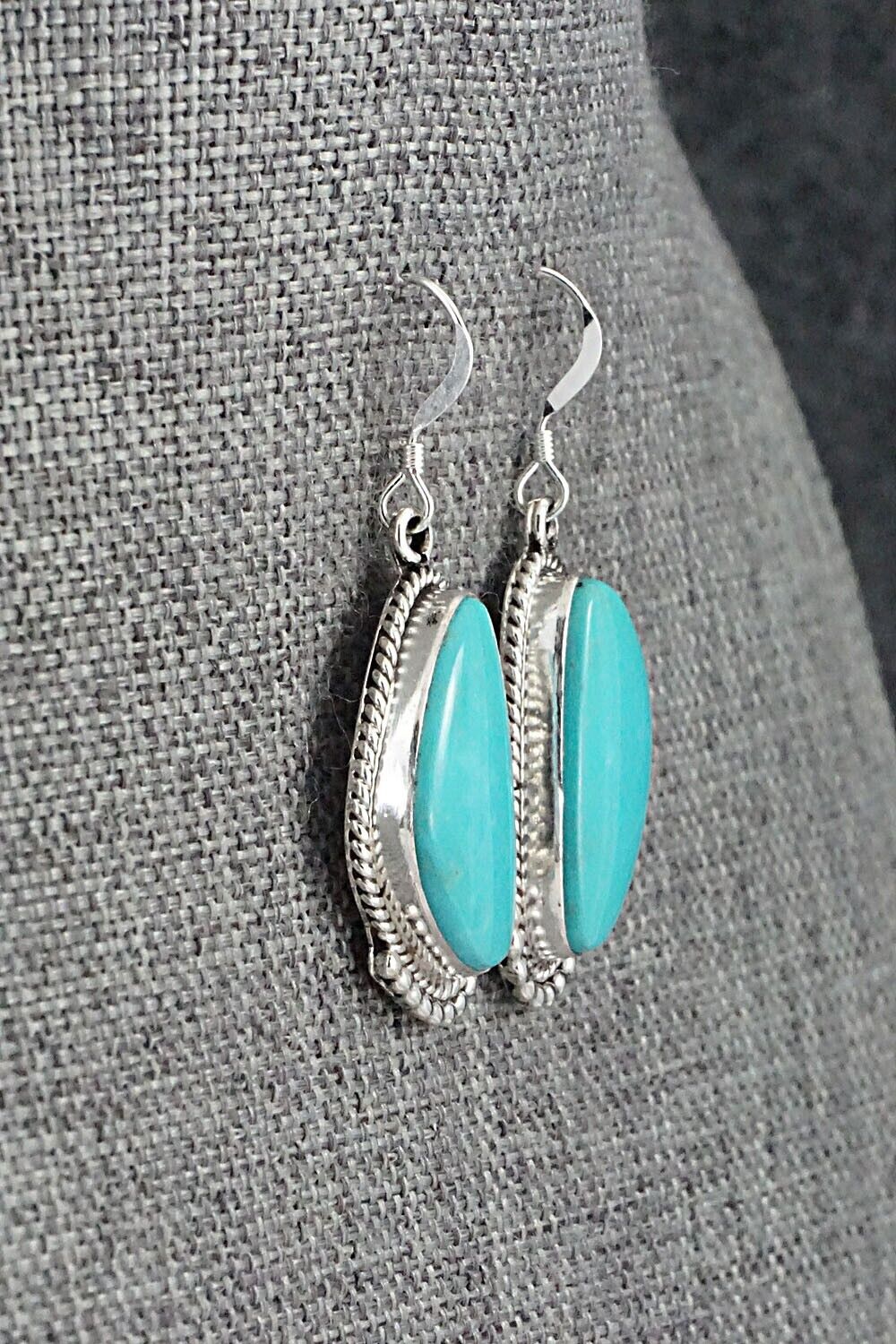 Turquoise & Sterling Silver Earrings - Verley Betone