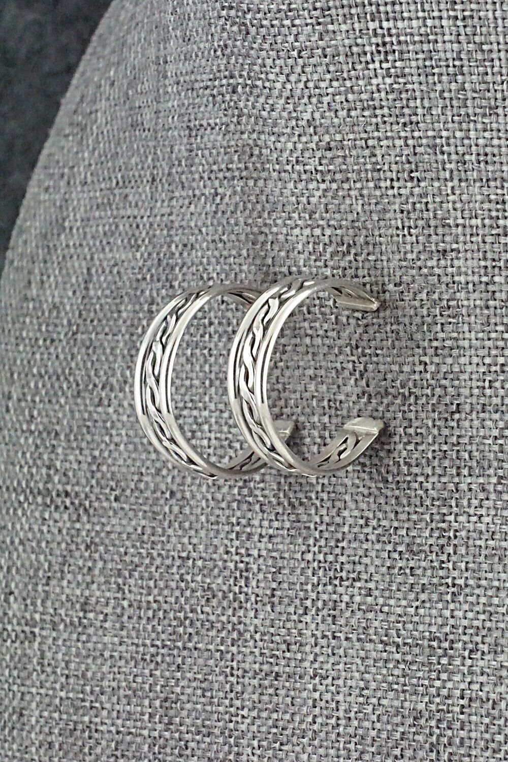 Sterling Silver Hoop Earrings - Elaine Tahe