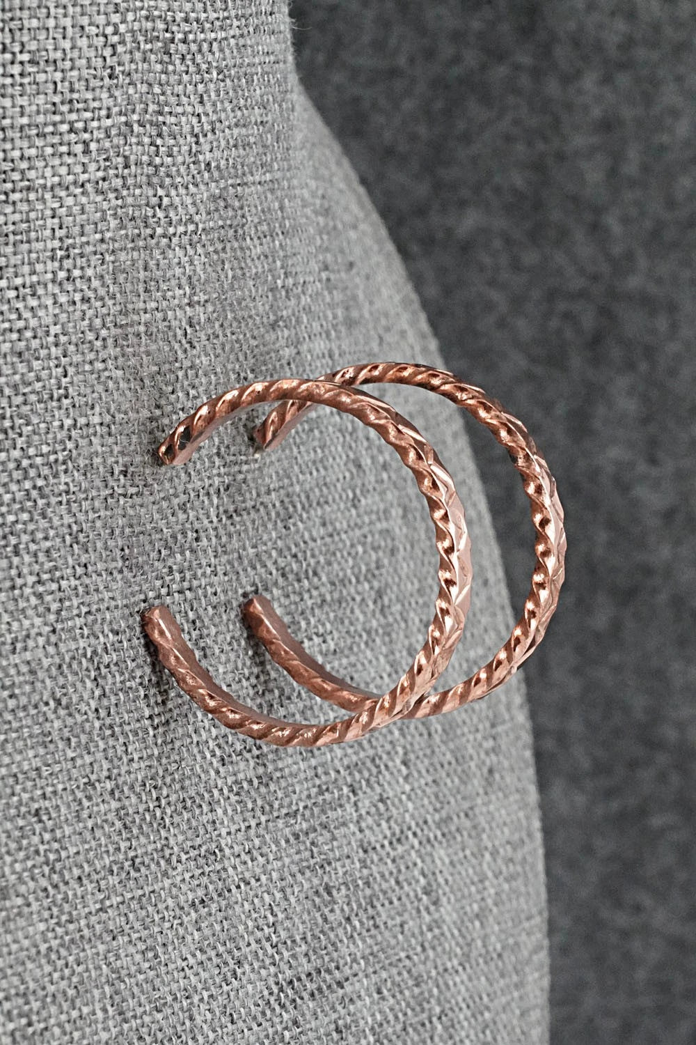 Copper Hoop Earrings - Elaine Tahe