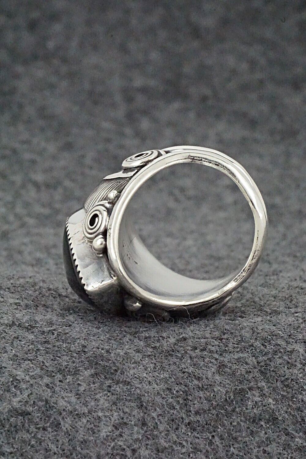 Onyx & Sterling Silver Ring - Darrell Morgan - Size 8