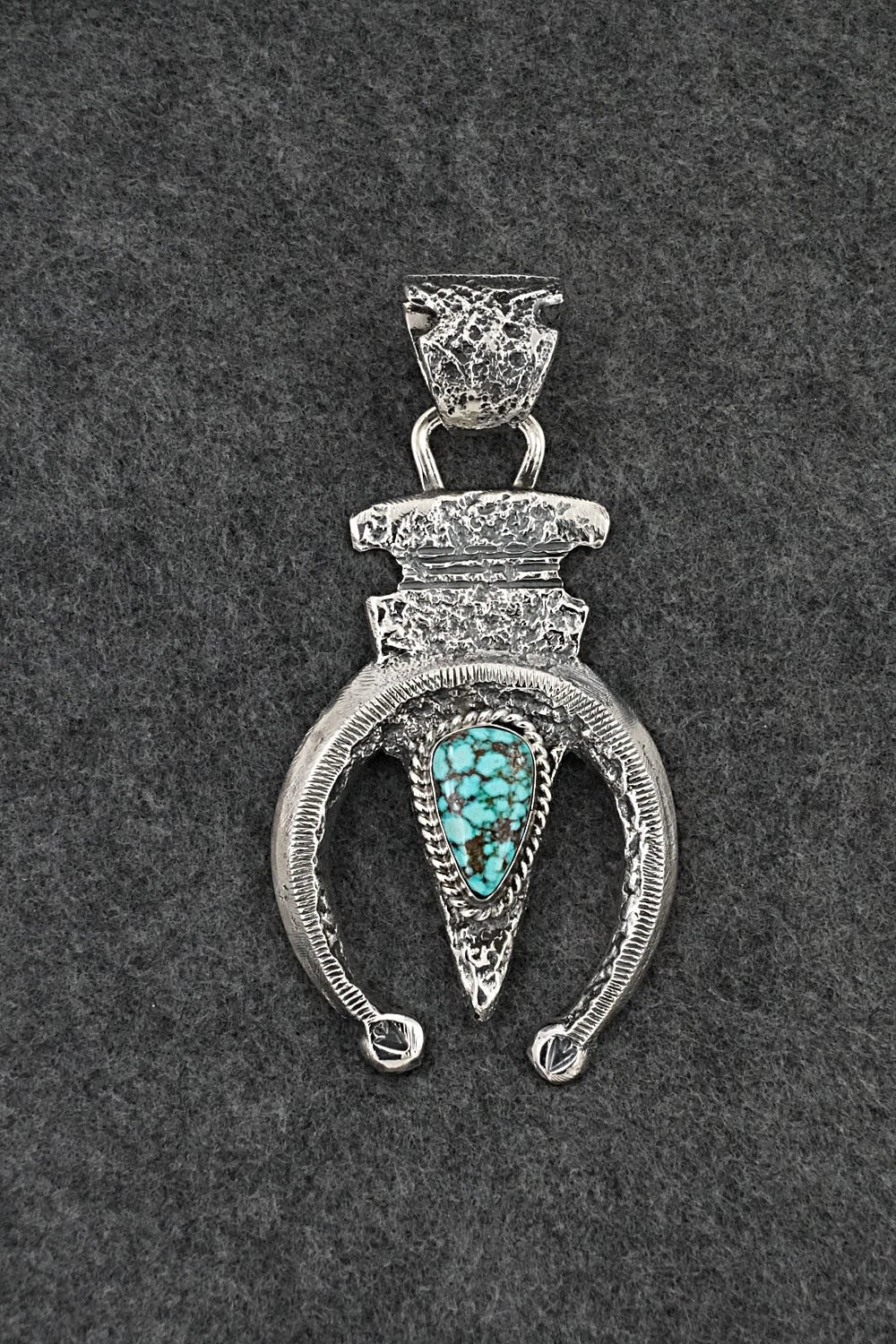 Turquoise & Sterling Silver Pendant - Delbert Arviso