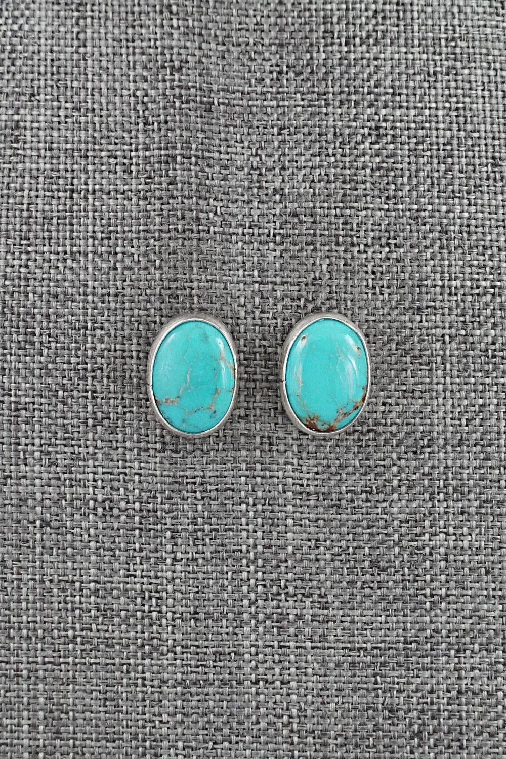 Turquoise & Sterling Silver Earrings - Rosemary Saunders
