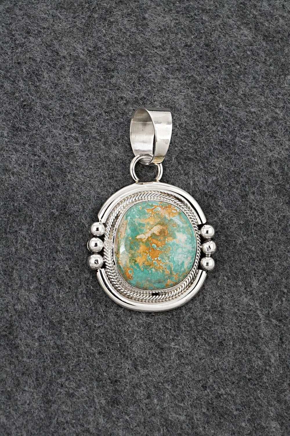 Turquoise & Sterling Silver Pendant - Joelias Draper