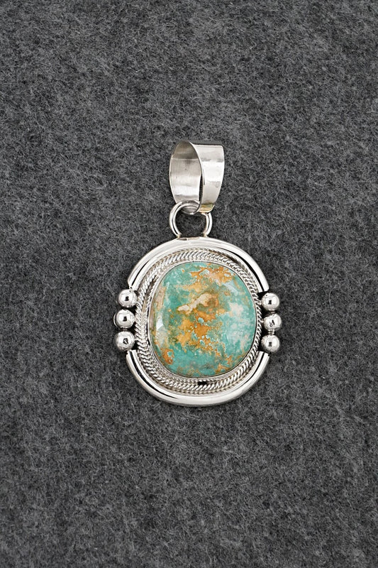 Turquoise & Sterling Silver Pendant - Joelias Draper