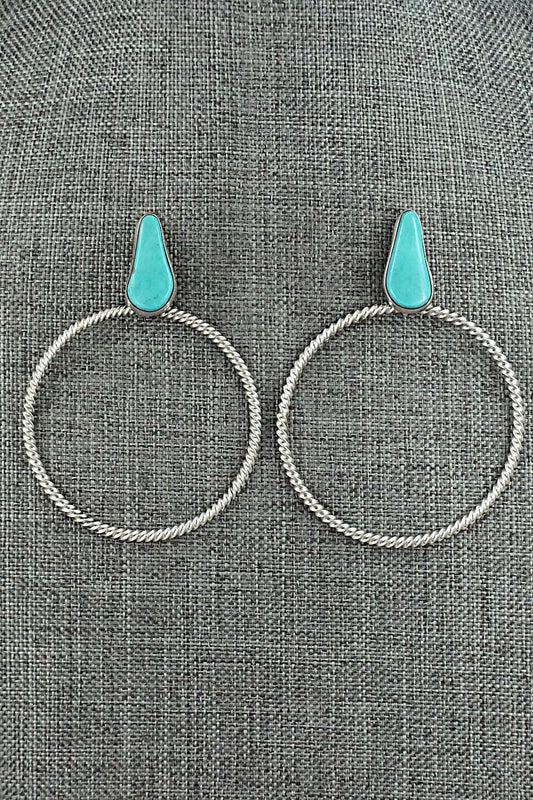 Turquoise & Sterling Silver Earrings - Verley Betone