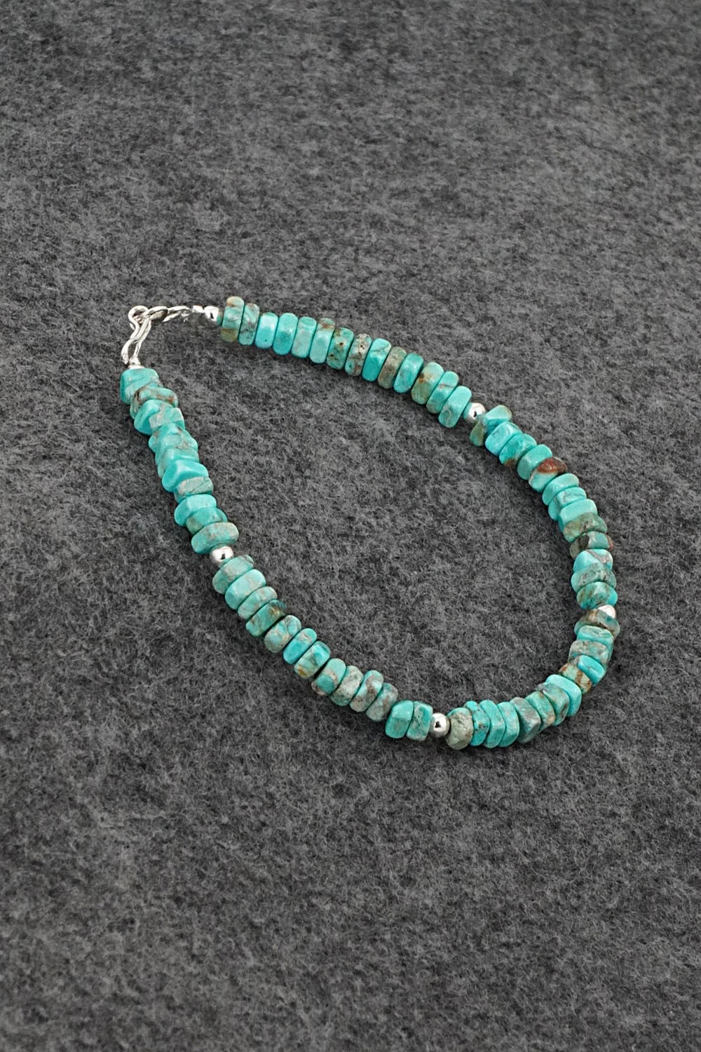 Turquoise & Sterling Silver Bracelet - Doreen Jake