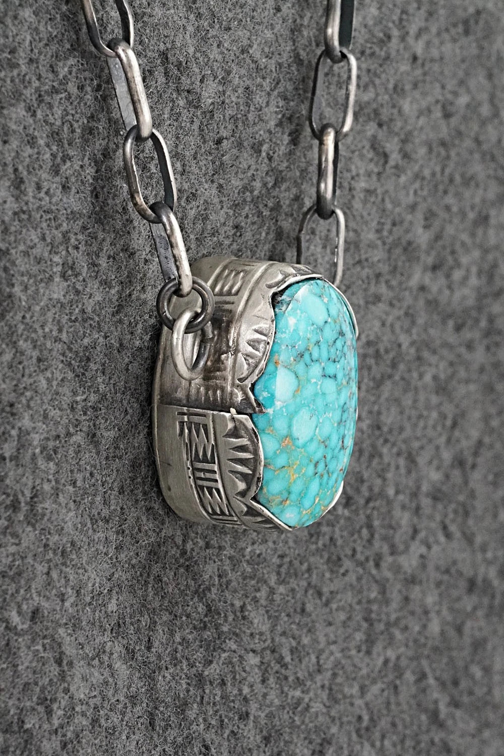 Turquoise & Sterling Silver Necklace - Paul Livingston