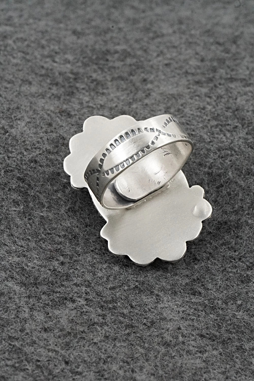 Turquoise & Sterling Silver Ring - Cordell Platero - Size Adjustable