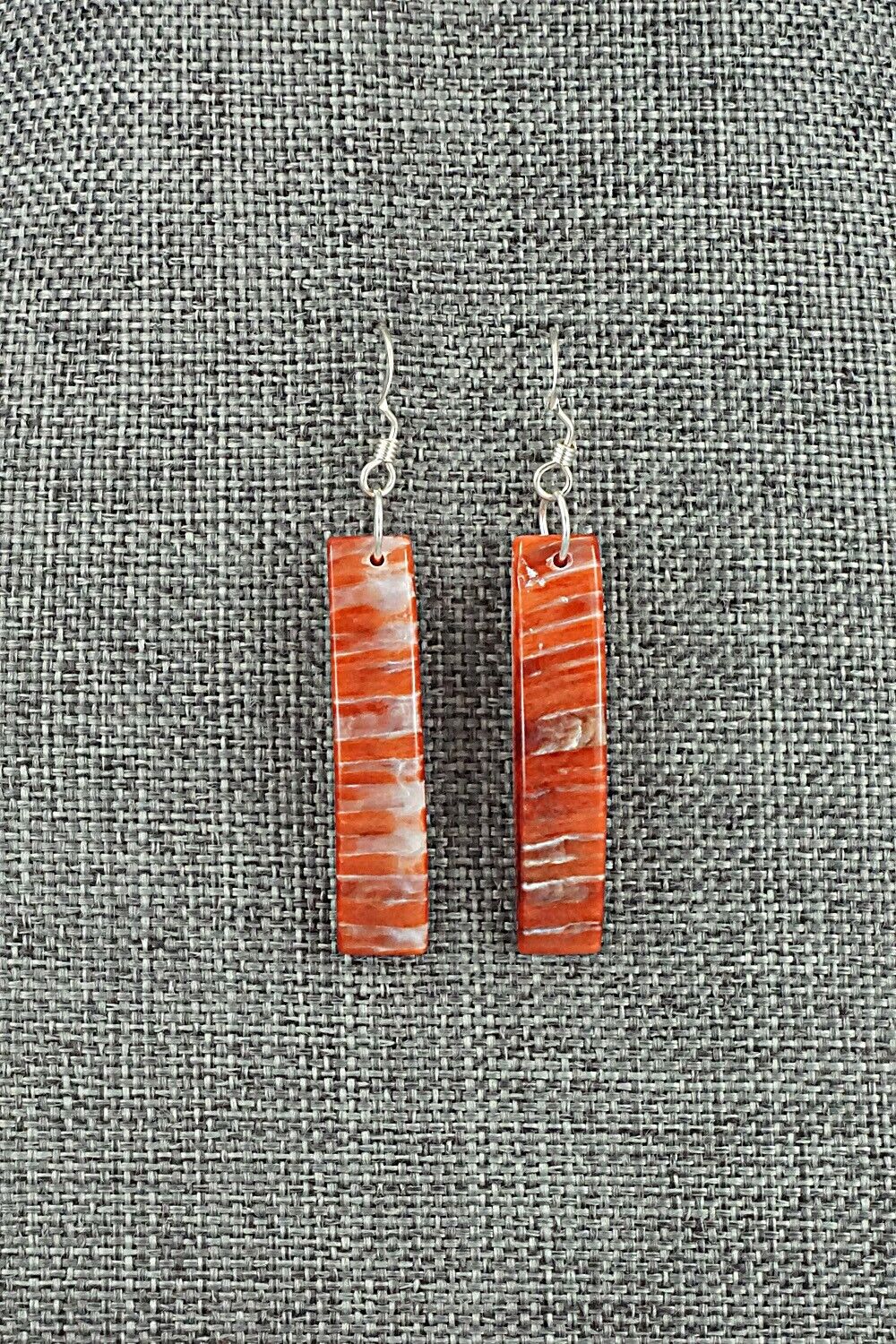 Spiny Oyster & Sterling Silver Earrings - Jesus Espino