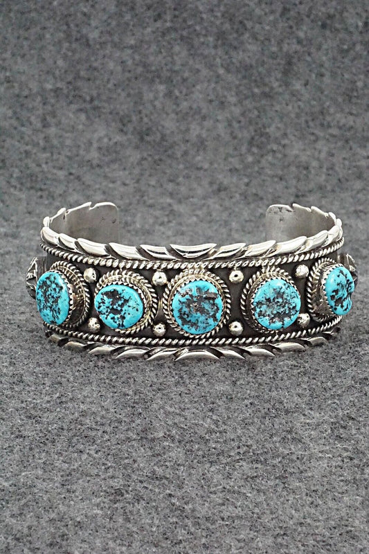 Turquoise and Sterling Silver Bracelet - Vernon Johnson