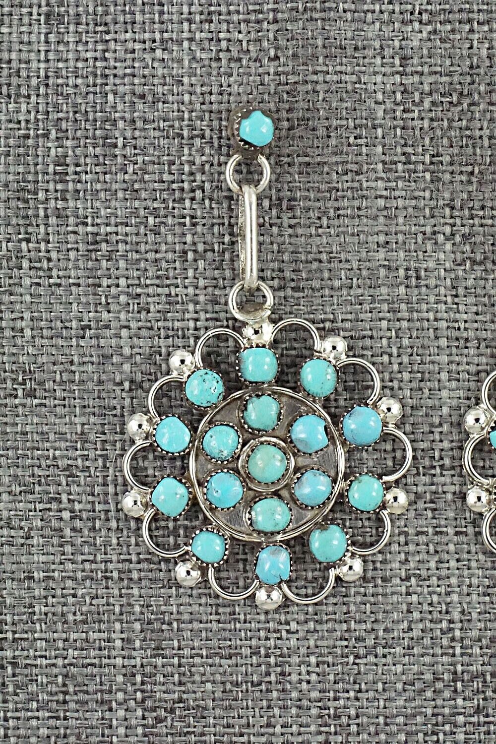 Turquoise & Sterling Silver Earrings - Yvette Kaamasee