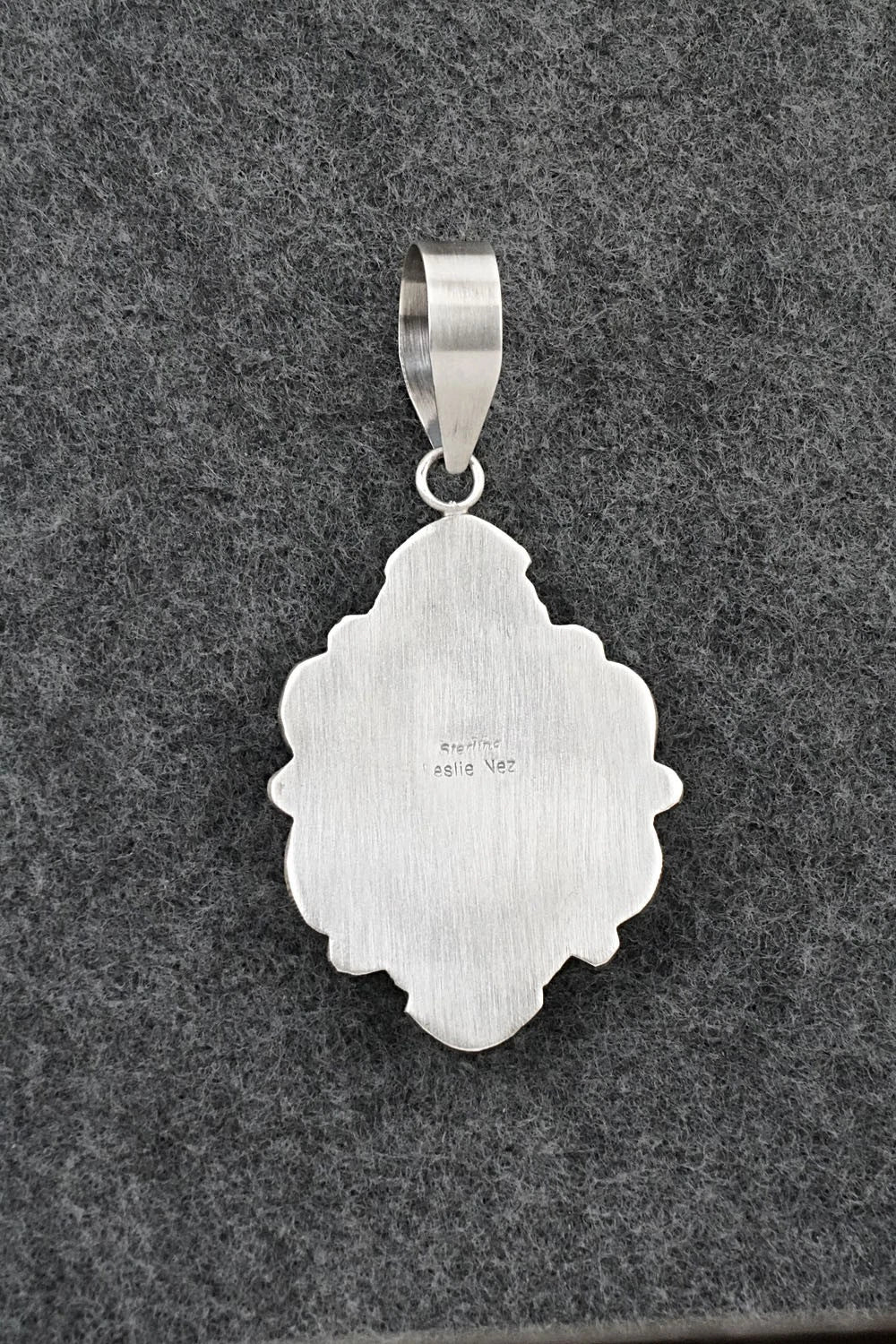 Turquoise & Sterling Silver Pendant - Leslie Nez