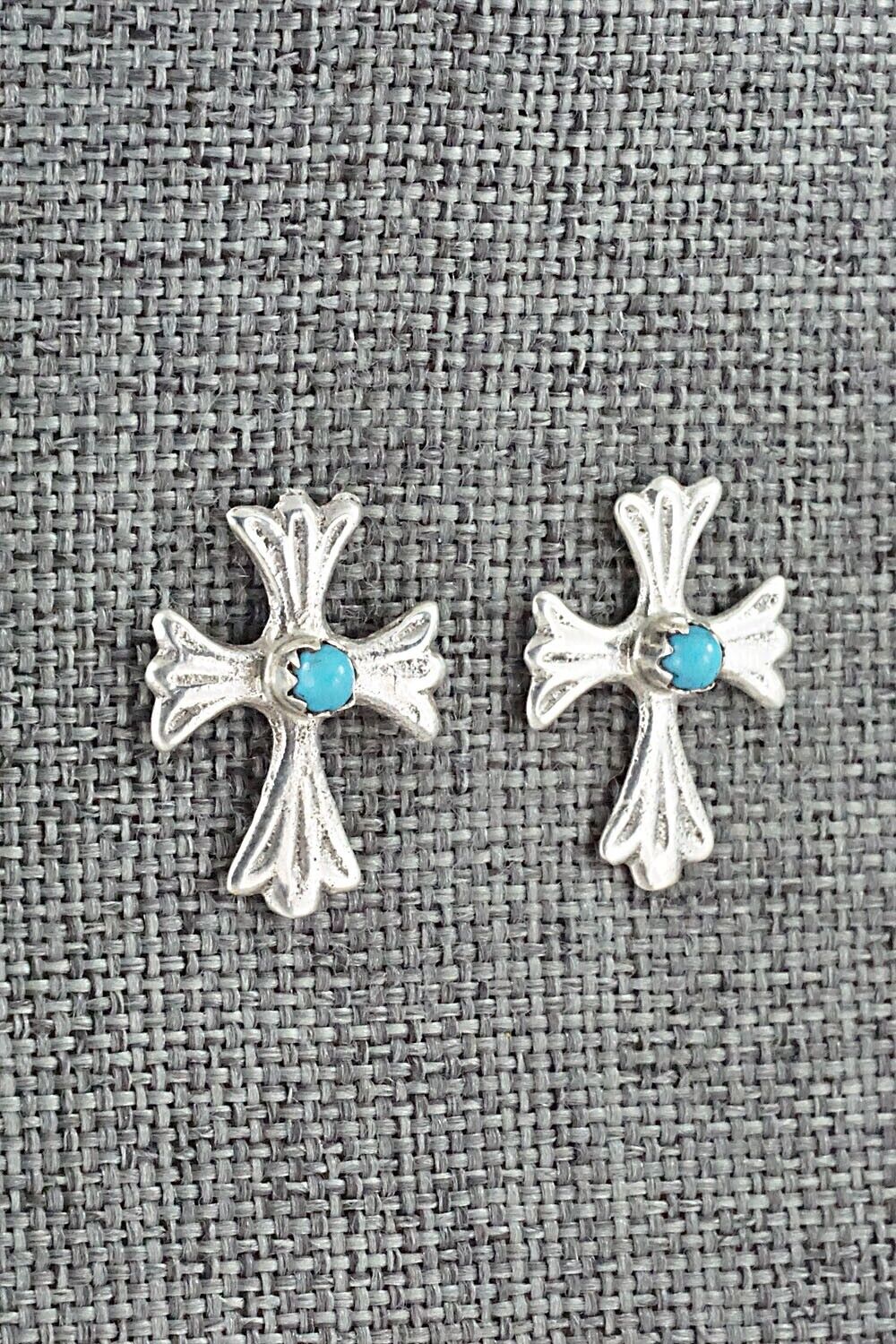 Turquoise & Sterling Silver Earrings - Bruce Chee