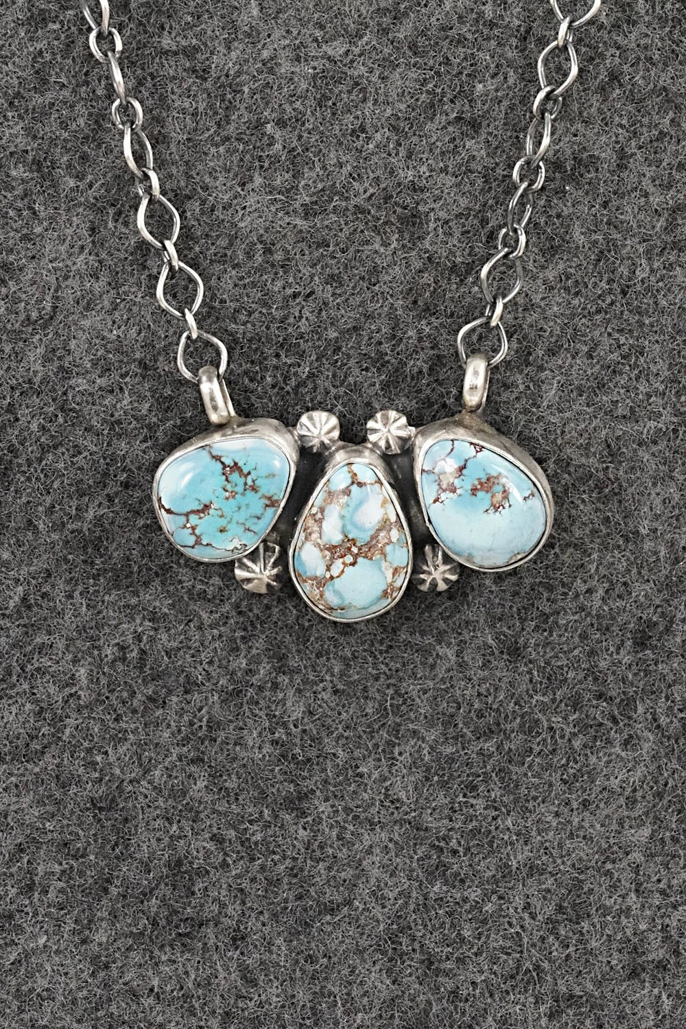 Turquoise & Sterling Silver Necklace - Darrin Livingston