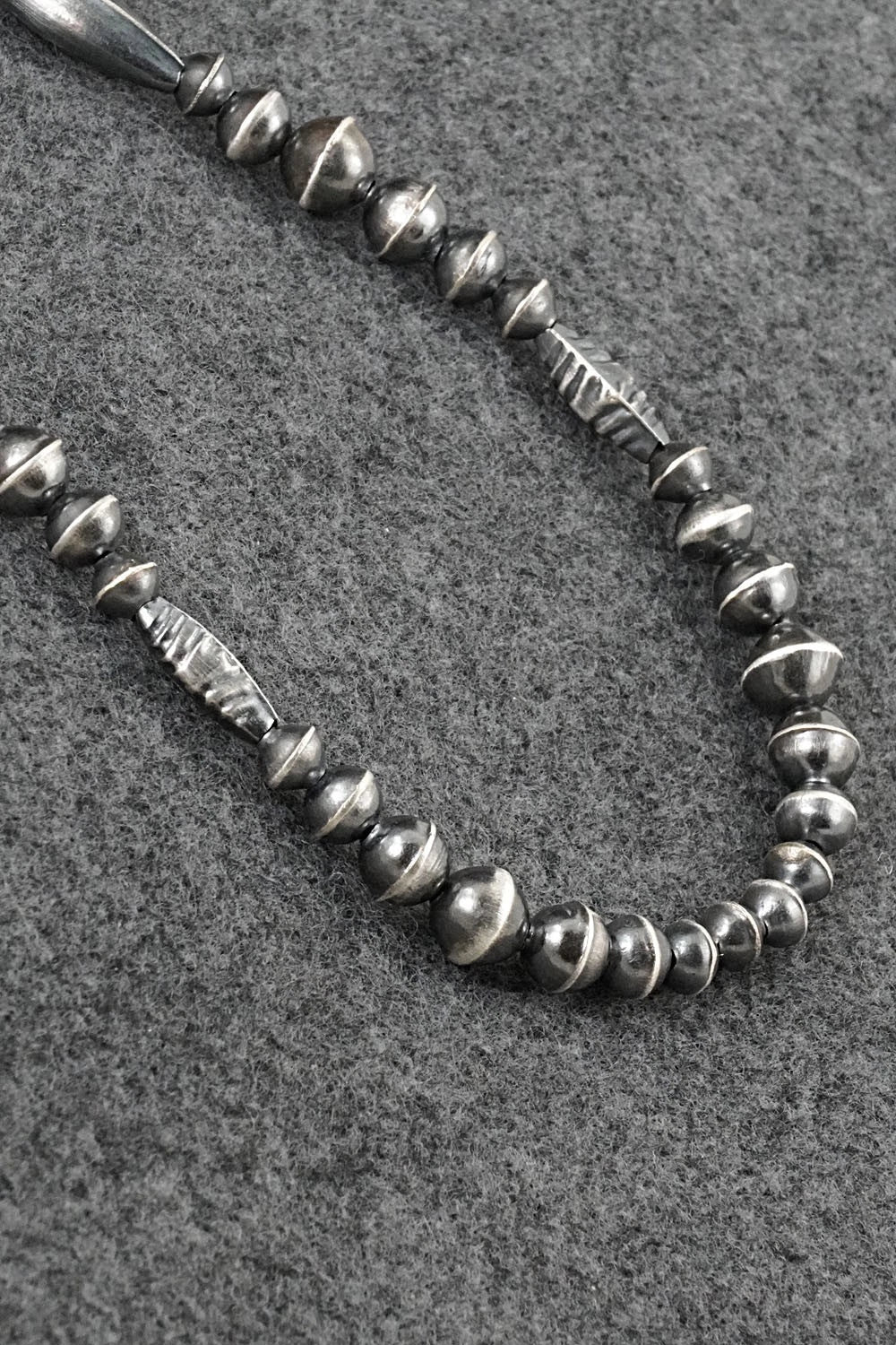 Sterling Silver Navajo Pearl Necklace 23" - Vintage