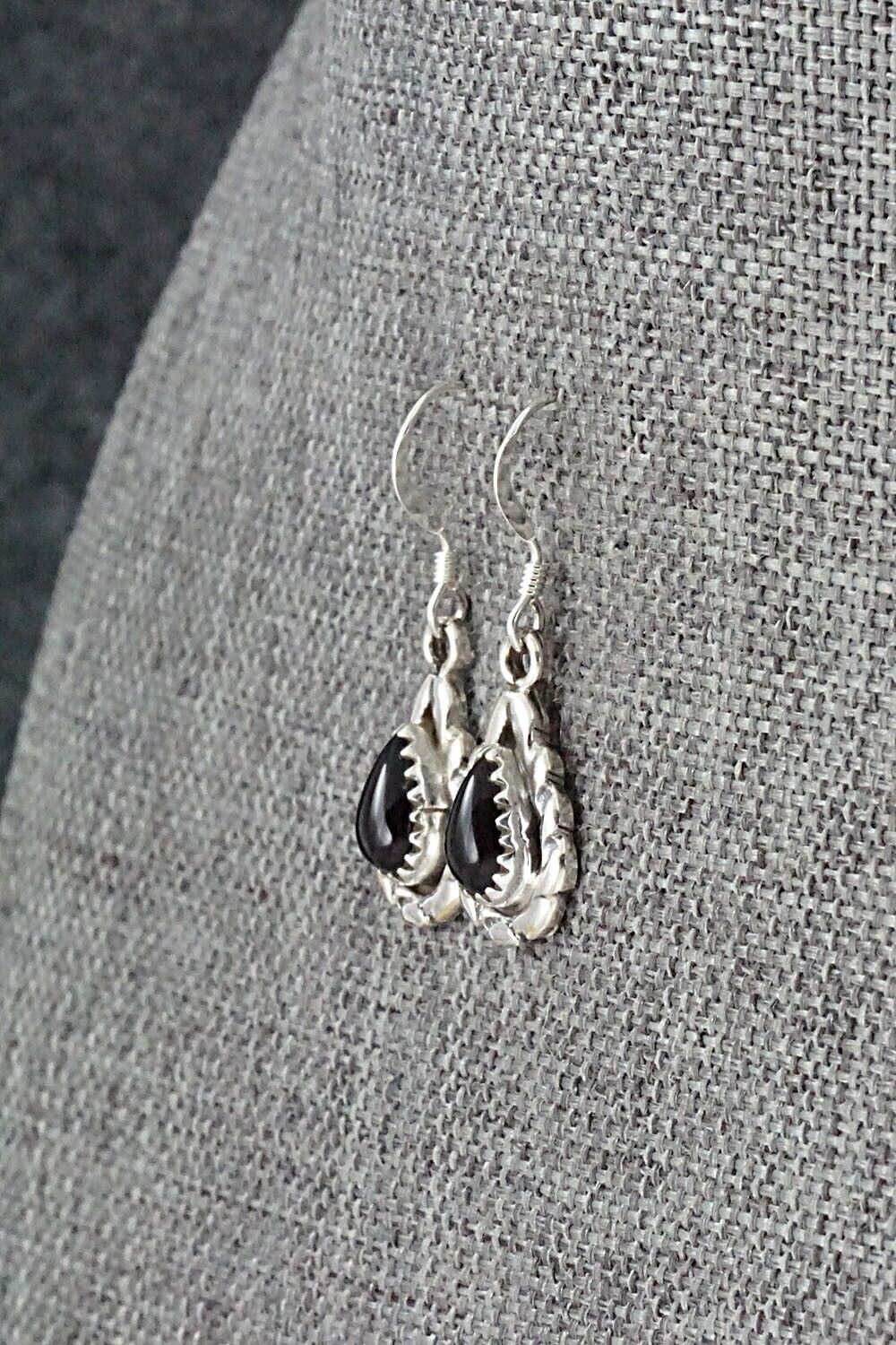 Onyx & Sterling Silver Earrings - Annie Spencer