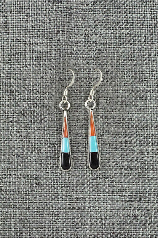 Multi-Stone & Sterling Silver Earrings - Stanford Etsate