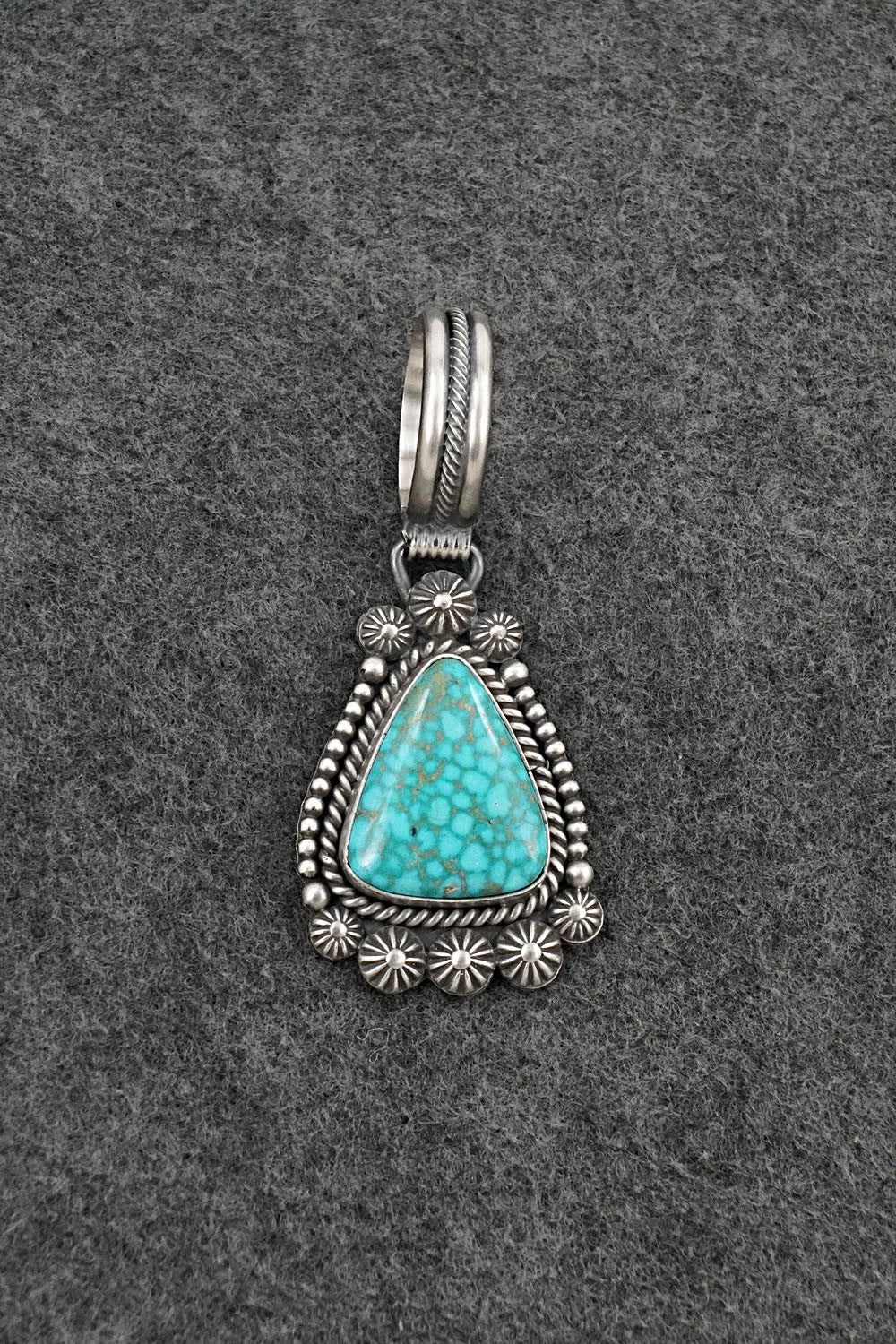 Turquoise & Sterling Silver Pendant - Michael Calladitto