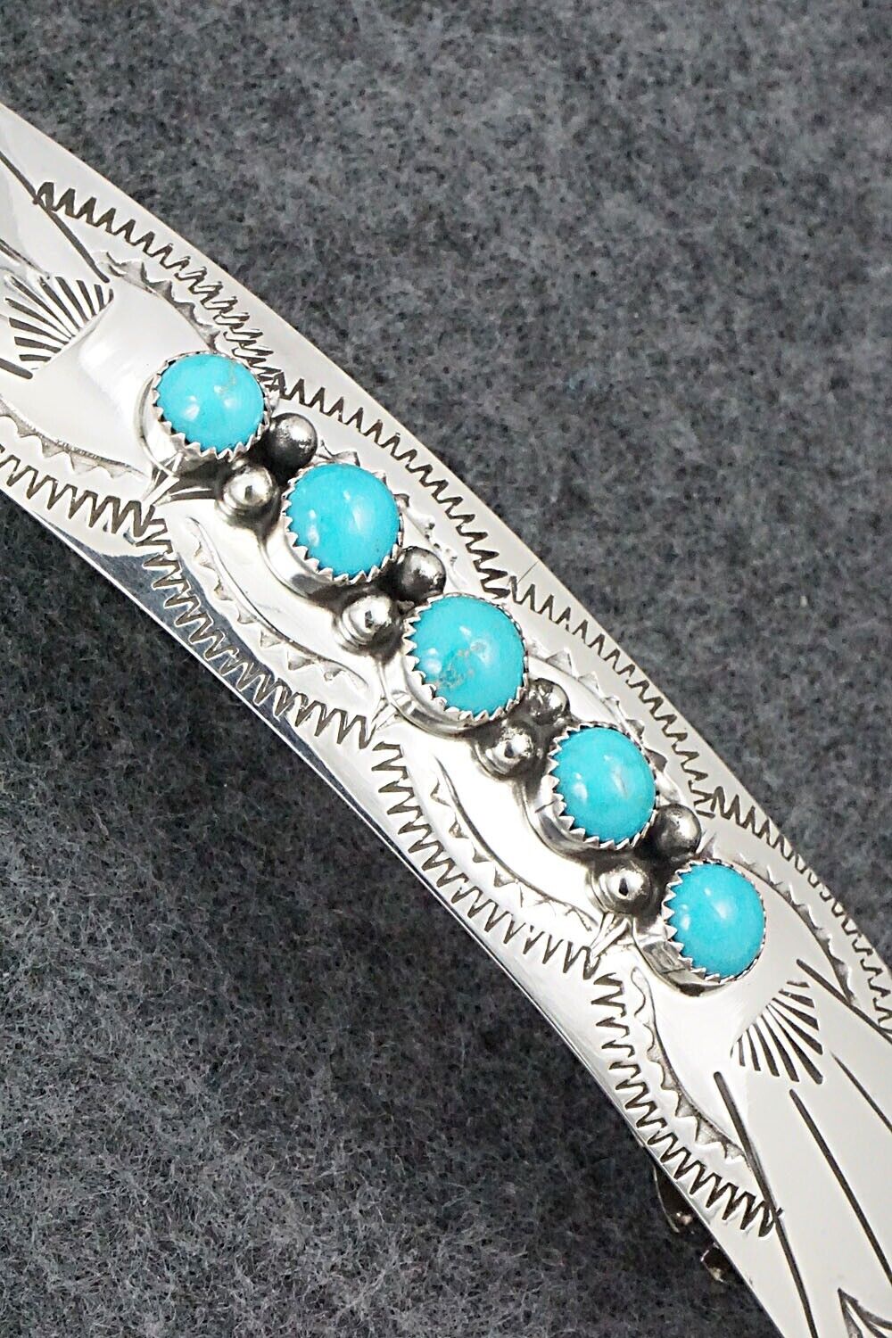 Turquoise & Sterling Silver Hair Barrette - Jolene Begay