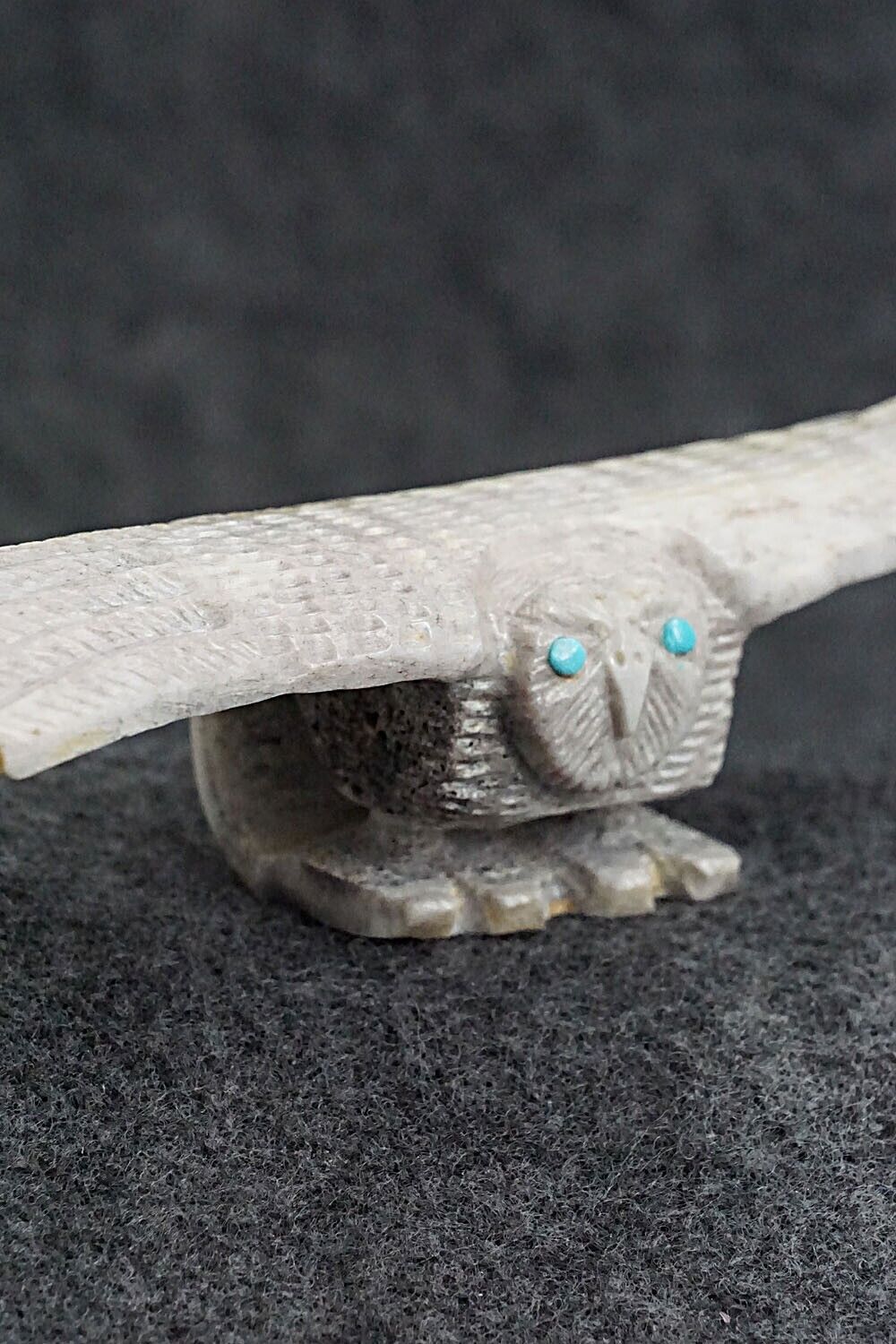 Owl Zuni Fetish Carving - Garrick Weeka