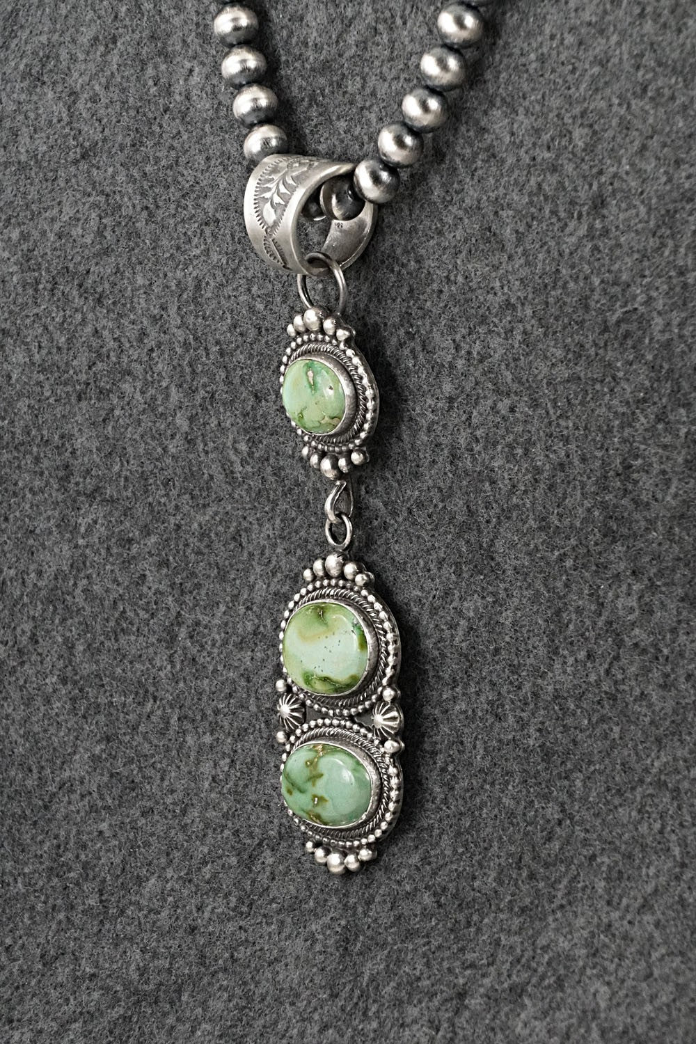 Turquoise & Sterling Silver Necklace - Tom Lewis
