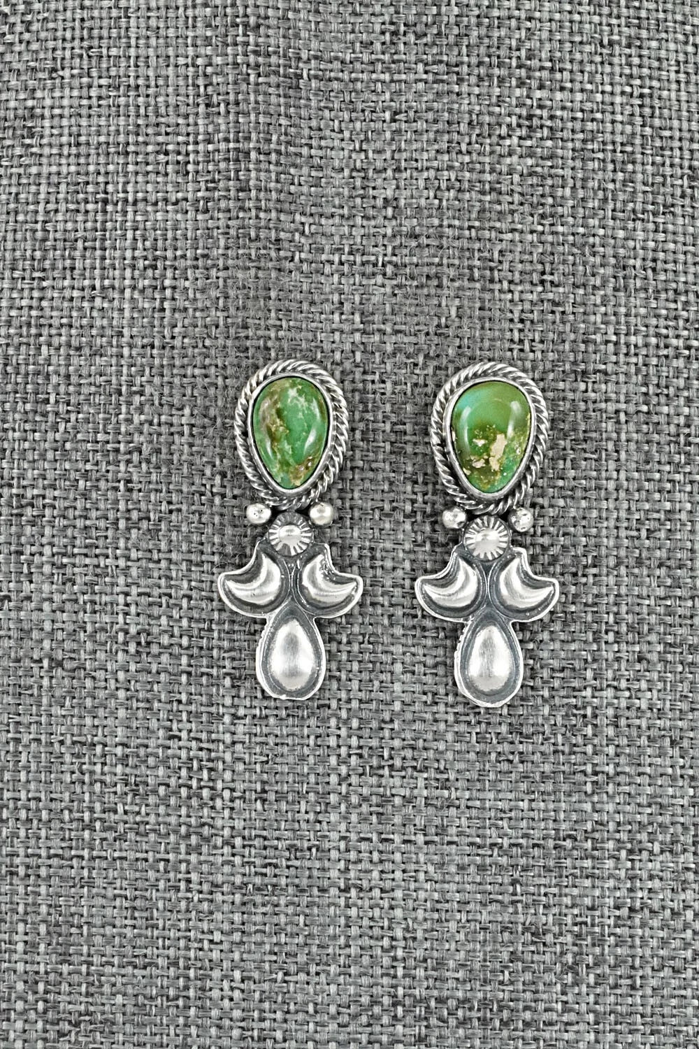 Turquoise & Sterling Silver Squash Blossom Set - Adrienne Gordon