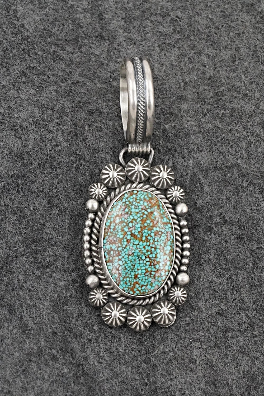 Turquoise & Sterling Silver Pendant - Michael Calladitto