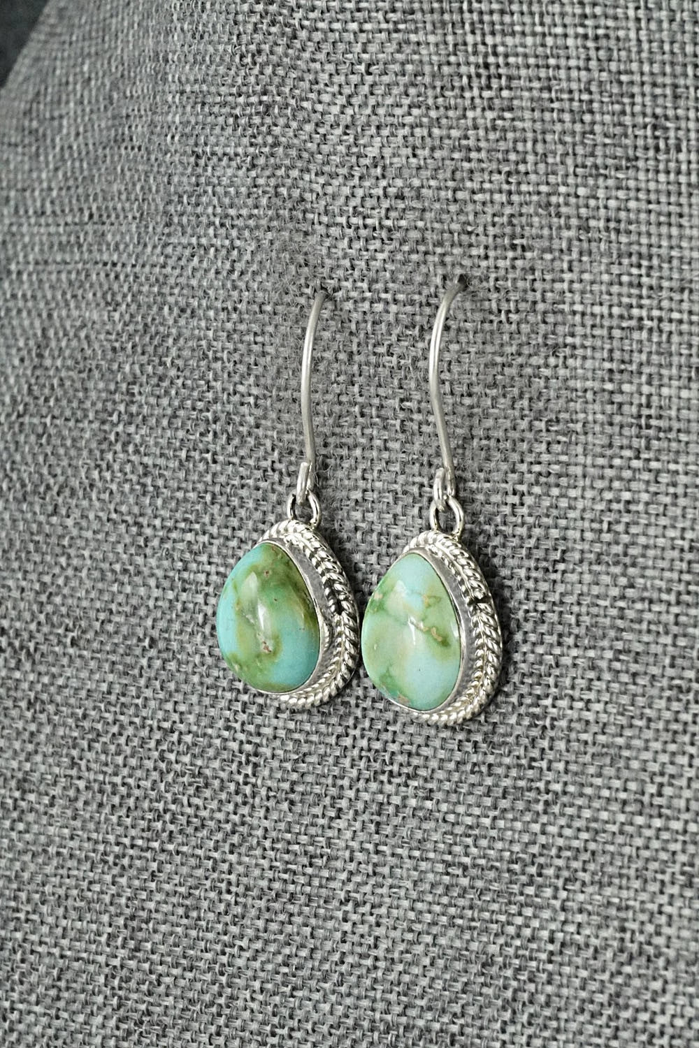 Turquoise & Sterling Silver Earrings - Eugene Gruber