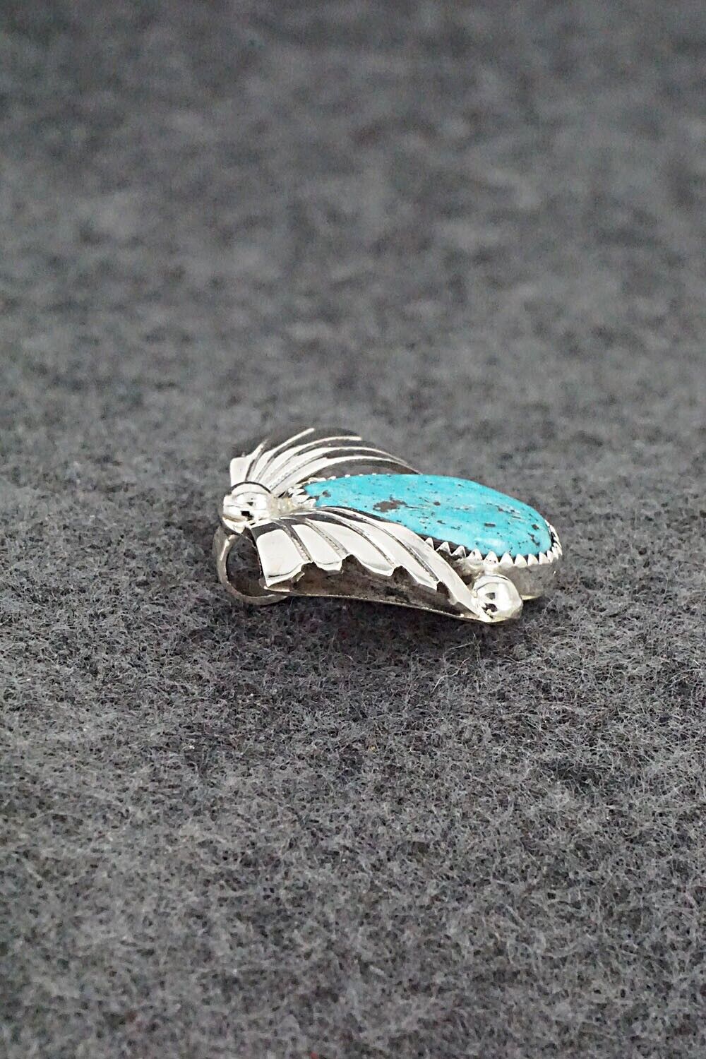 Turquoise & Sterling Silver Pendant - Lyolita Tsattie
