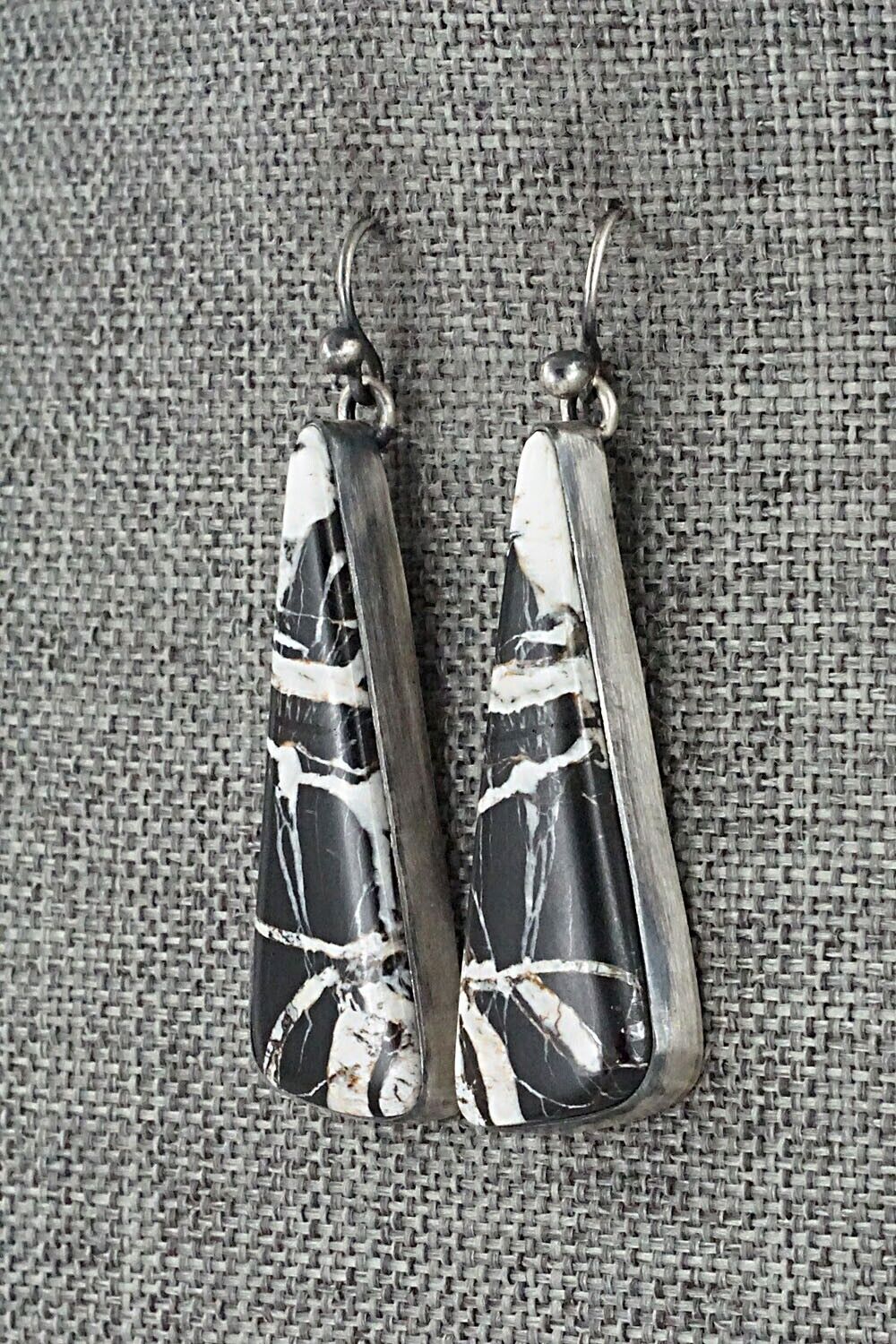 White Buffalo & Sterling Silver Earrings - Lupita Barbone