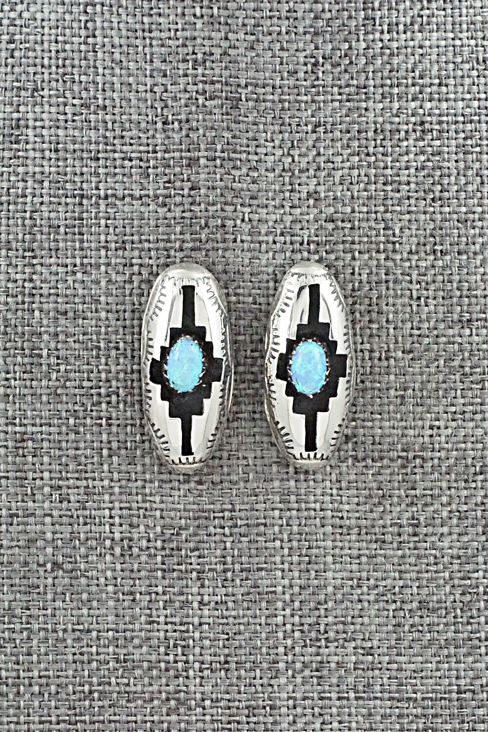 Opalite & Sterling Silver Earrings - Felix Perry