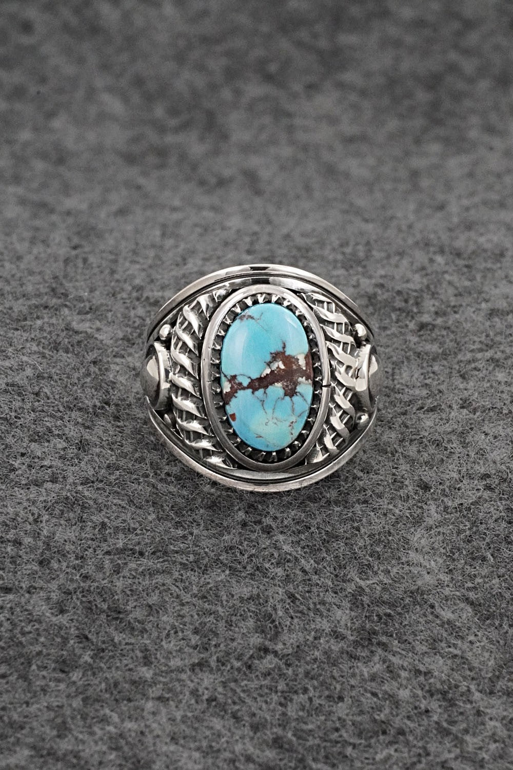 Turquoise & Sterling Silver Ring - Derrick Gordon - Size 9