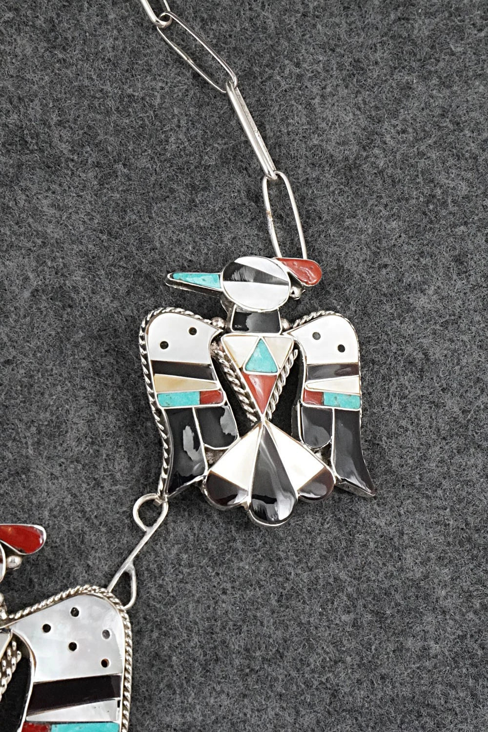 Multi-Stone & Sterling Silver Inlay Necklace Set - Corraine Shack