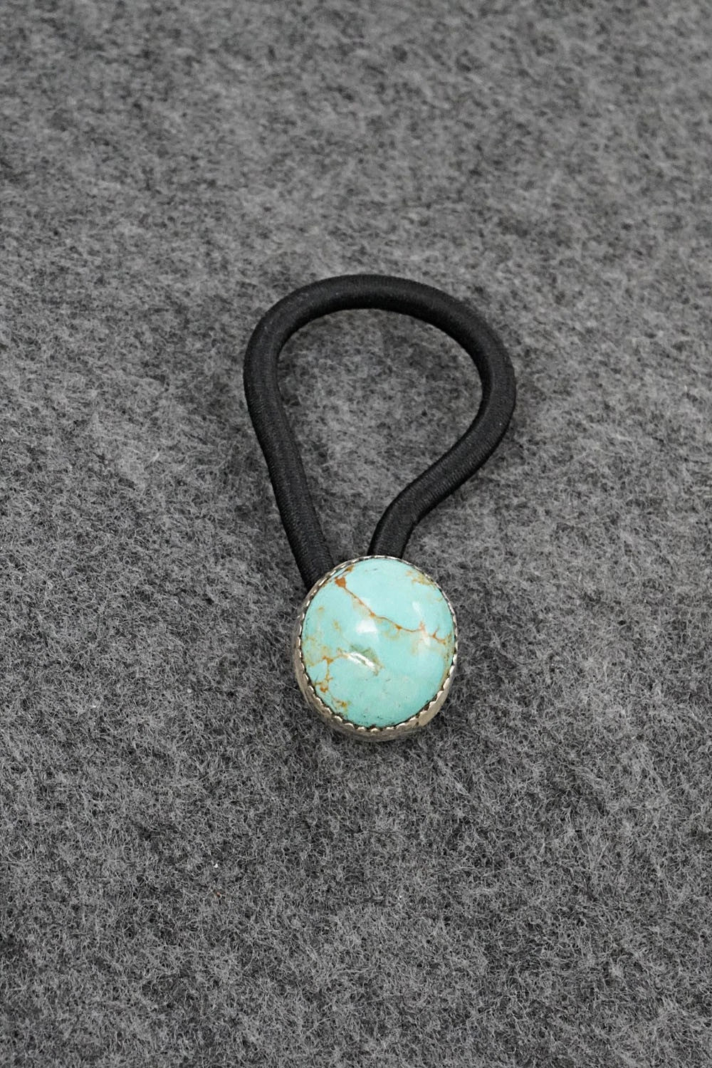 Turquoise & Sterling Silver Hair Tie - Jolene Begay